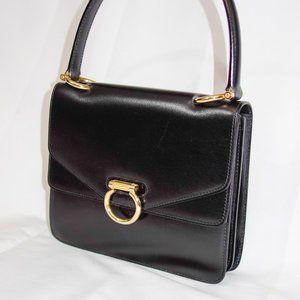 Vintage Celine Black Purse with Red Lining-Mint